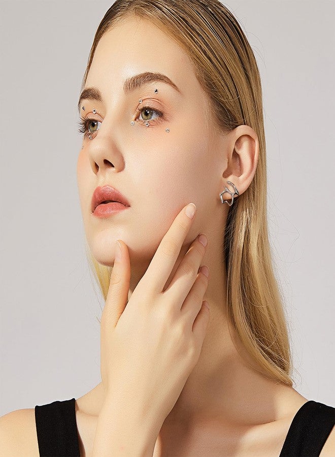 Dr's gift أقراط مميزة بتصميمات مستوحاة من موضة الألفية الجديدة للنساء، أقراط بانك غير منتظمة، أقراط فريدة بتصميم كلاسيكي، هدية مجوهرات رائعة - Image 3